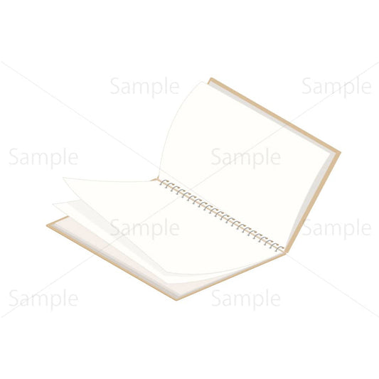 スケッチブックのアイソメトリックイラスト素材