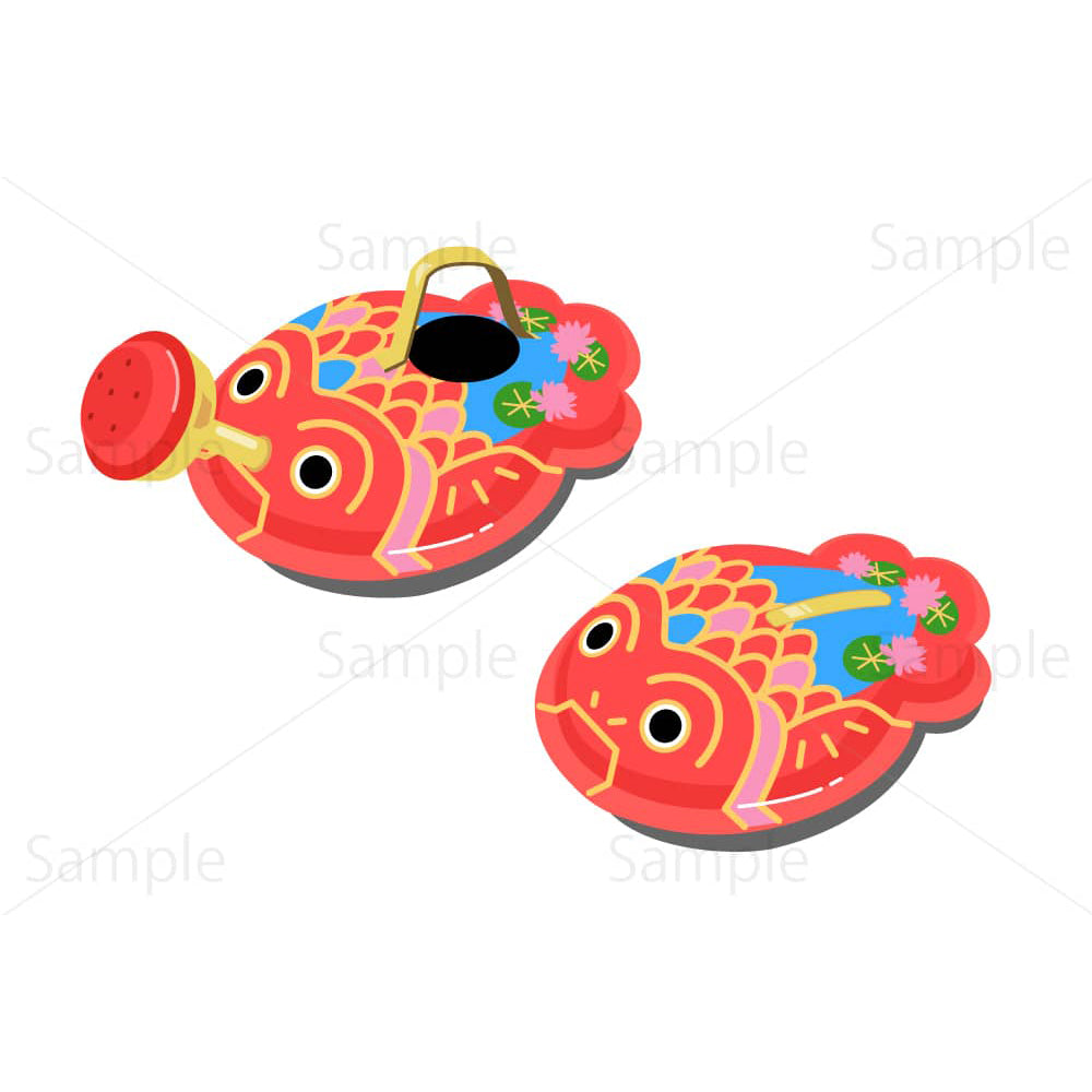 ブリキの金魚のイラスト素材