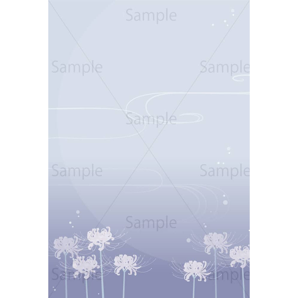 彼岸花(寒中見舞い)のイラスト素材|素材ごよみ - 季節のイラスト素材販売サイト