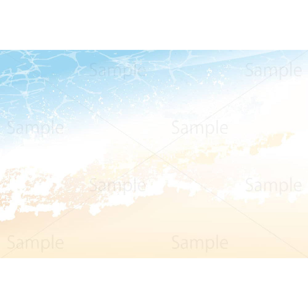 夏の終わりの波打ち際のイラスト素材