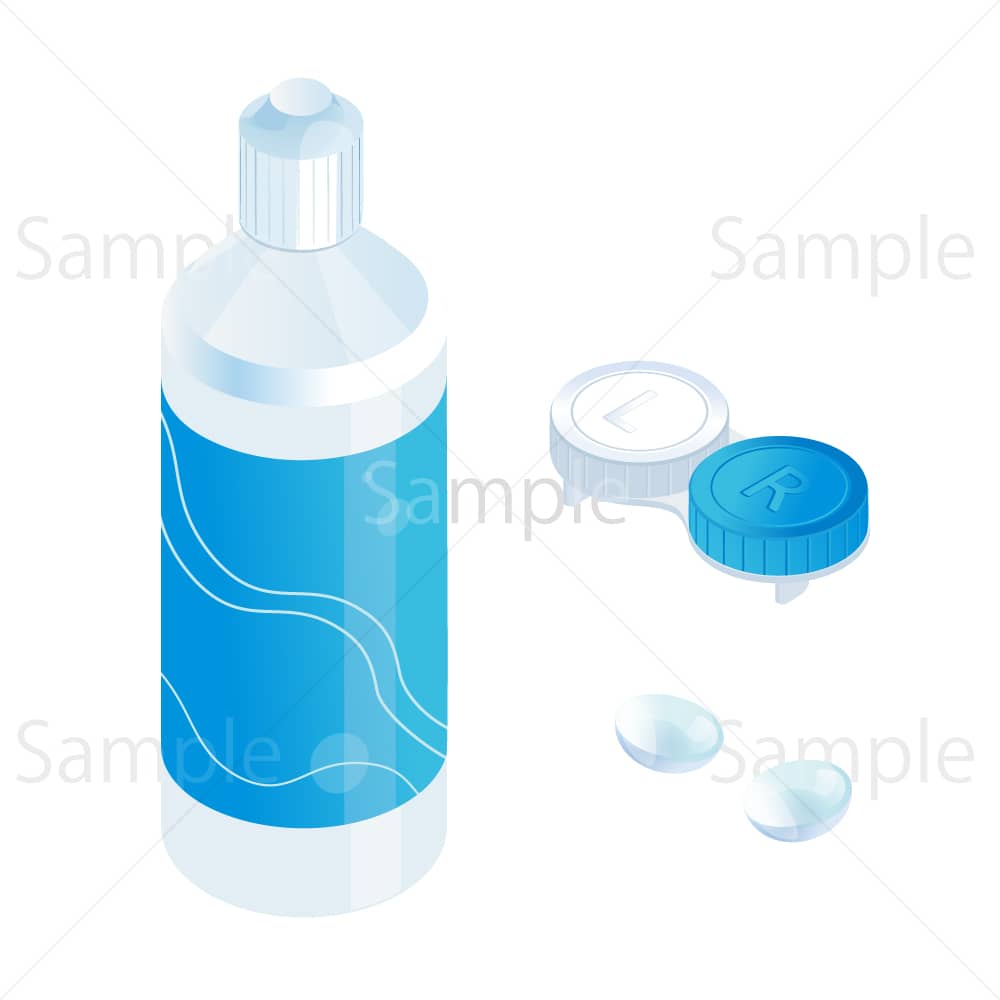 コンタクトレンズ ケアセットのイラスト素材