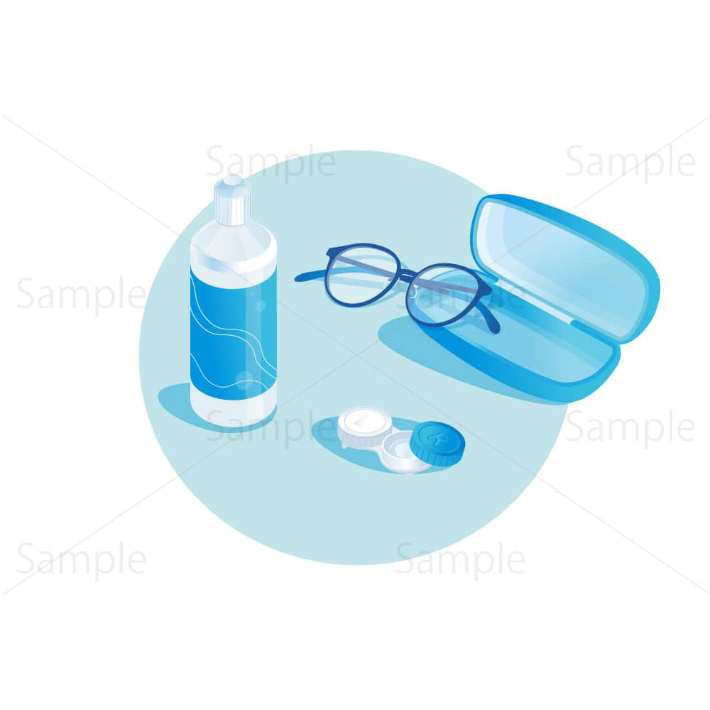 コンタクトレンズ ケアセットのイラスト素材