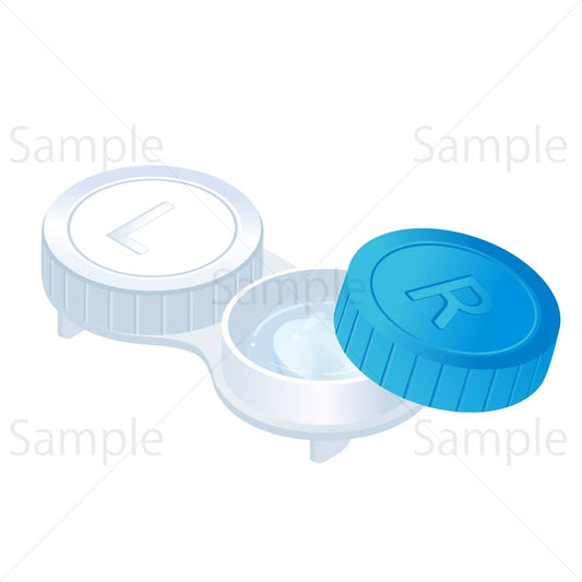 コンタクトレンズケースのイラスト素材