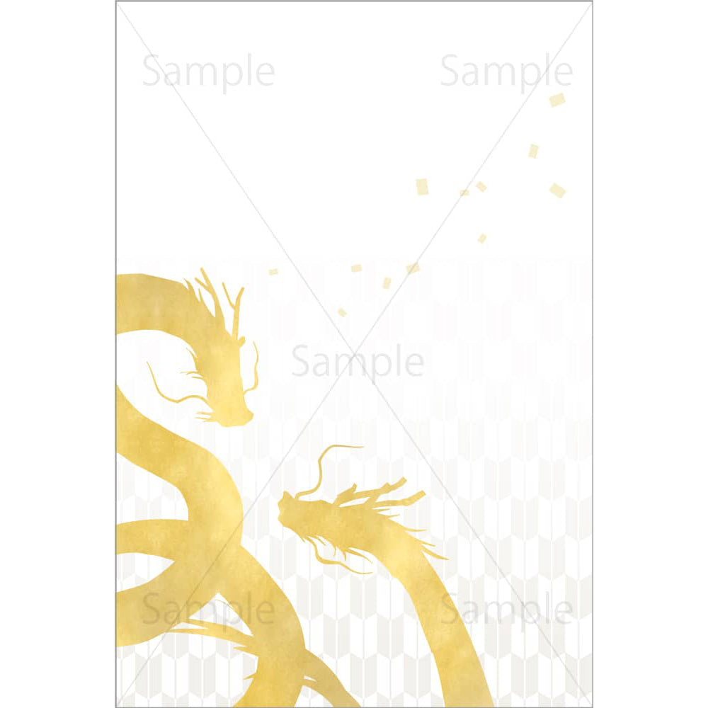 辰(龍)のシルエットのイラスト素材