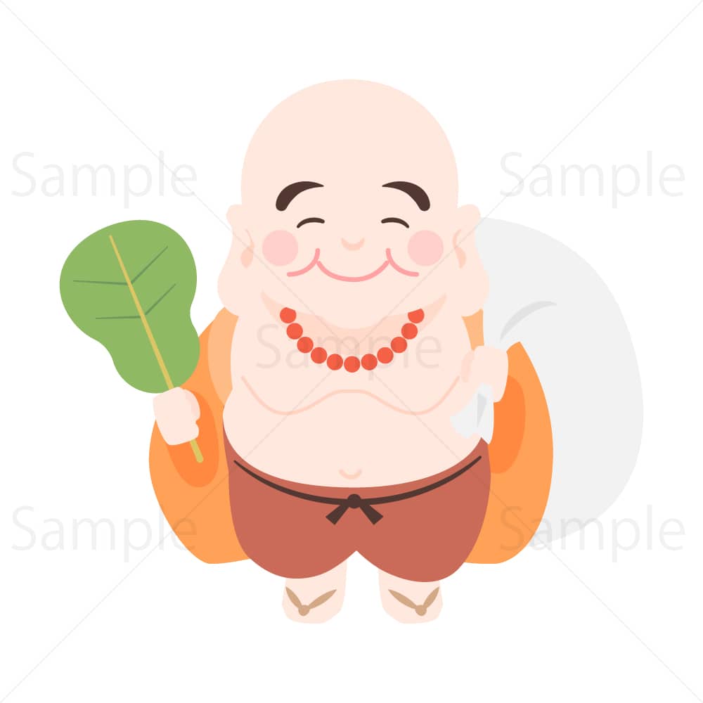七福神 布袋尊のイラスト素材