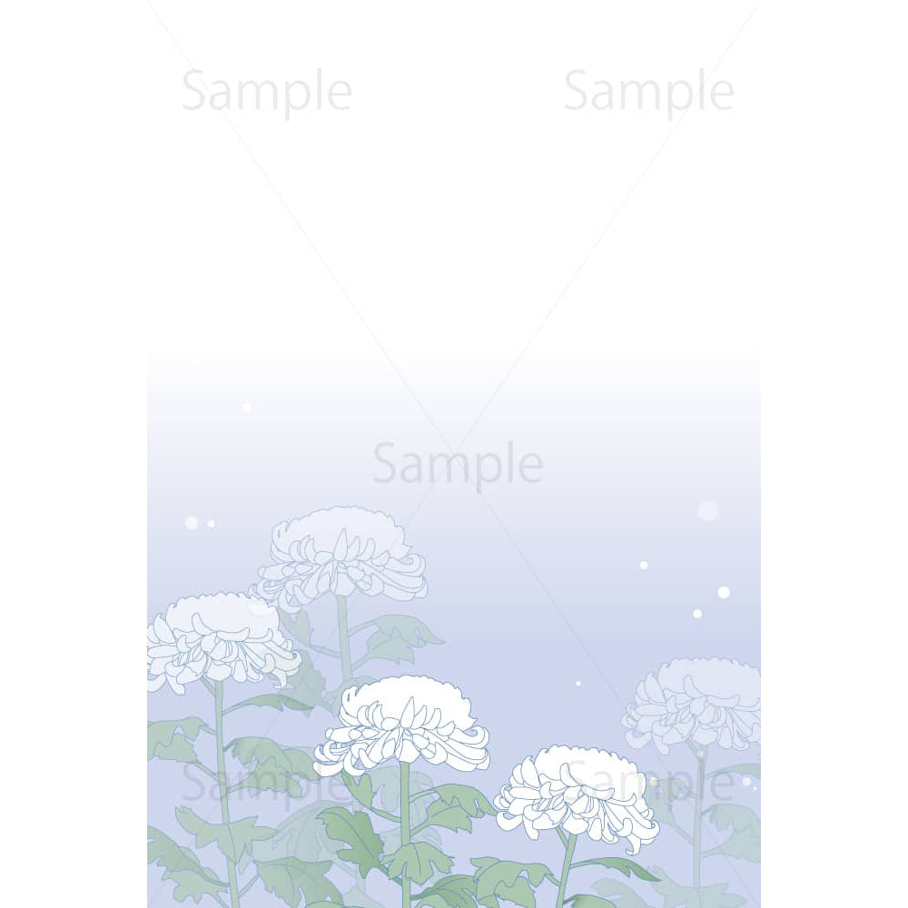 喪中欠礼(菊)のイラスト素材