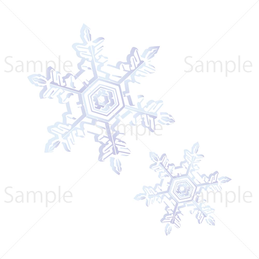 雪の結晶のイラスト素材