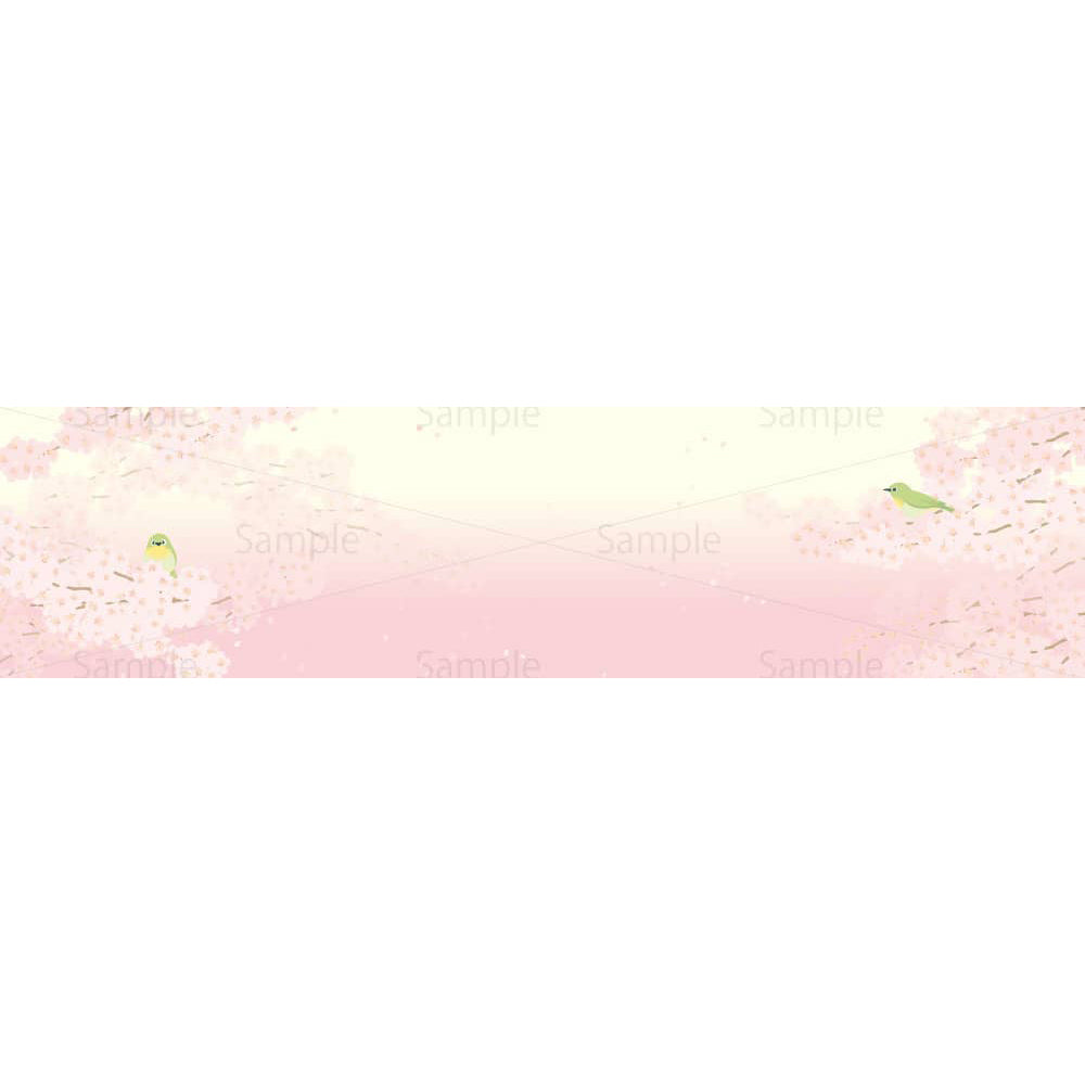 春のイメージ(2800×700px)のイラスト素材