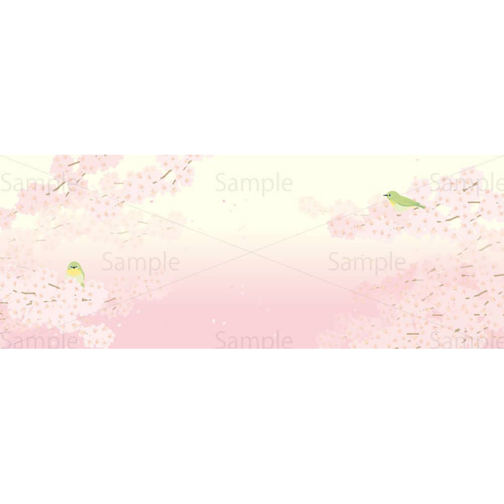 春のイメージ(2080×800px)のイラスト素材