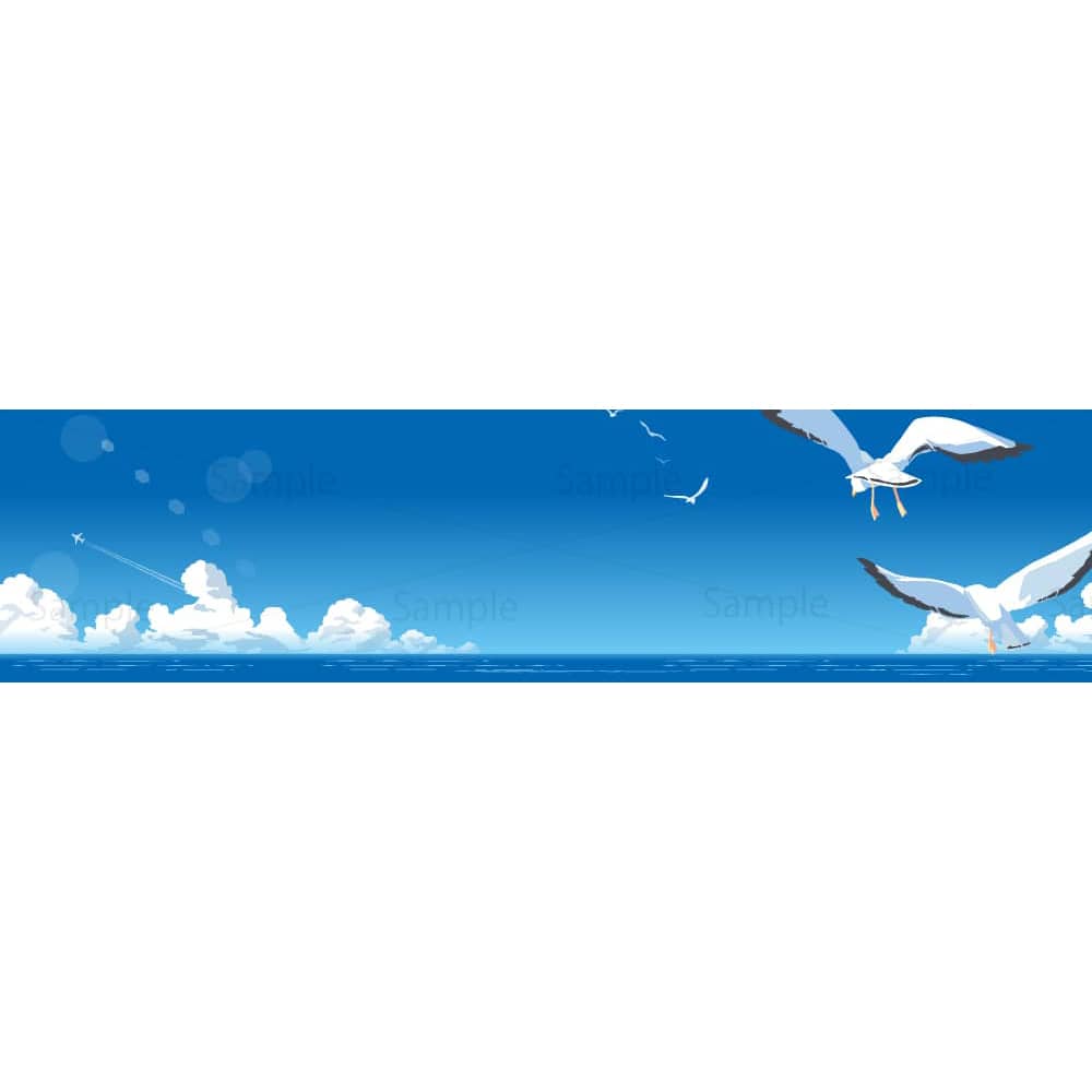 夏のイメージ(2800×700px)のイラスト素材