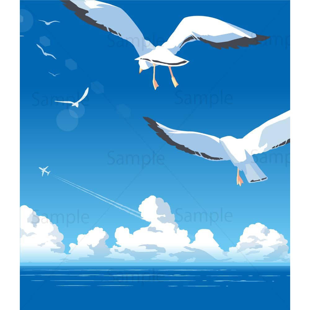 夏のイメージ(1500×1720px)のイラスト素材