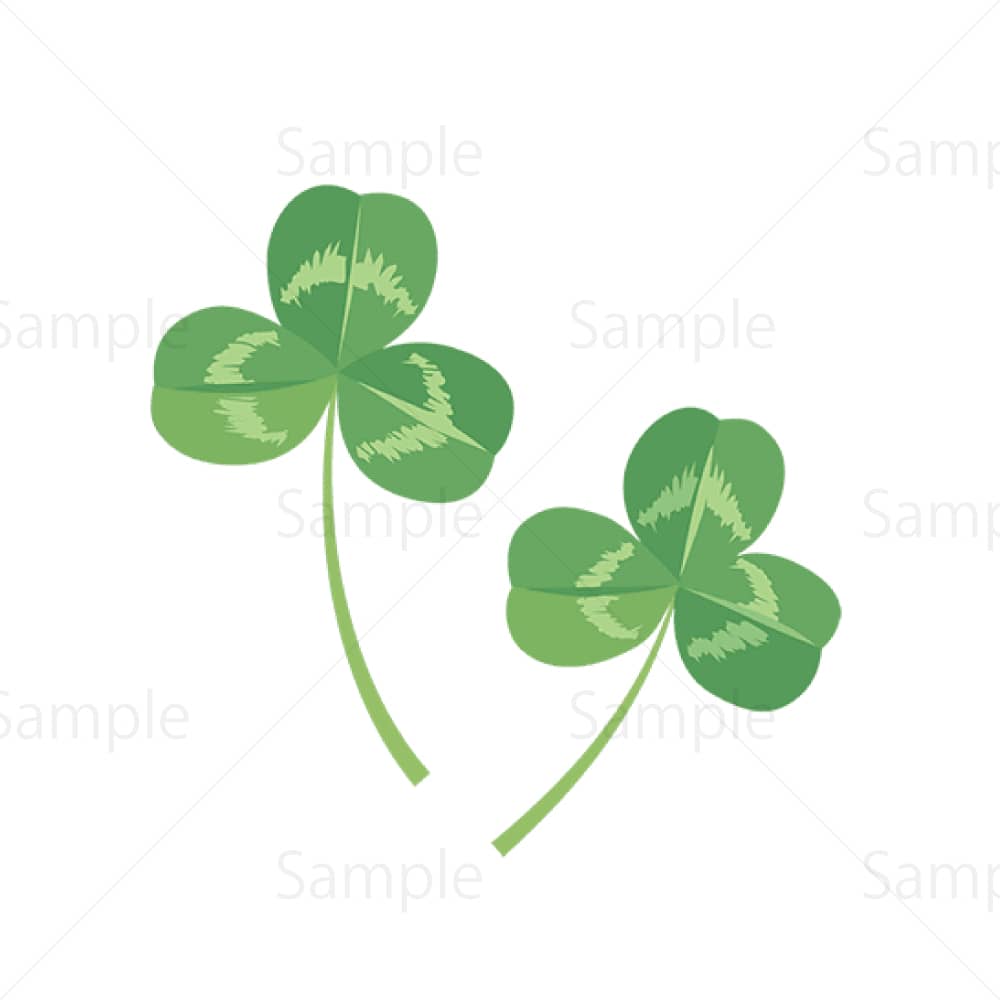 三つ葉のクローバー – 素材ごよみ