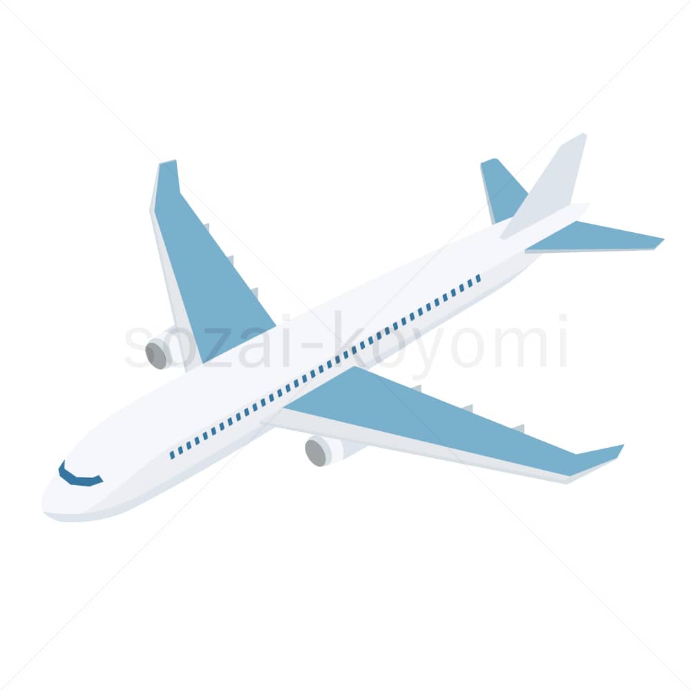 飛行機(アイソメトリック)のイラスト素材