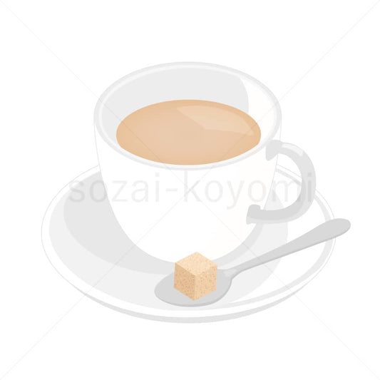 カフェオレのイラスト素材