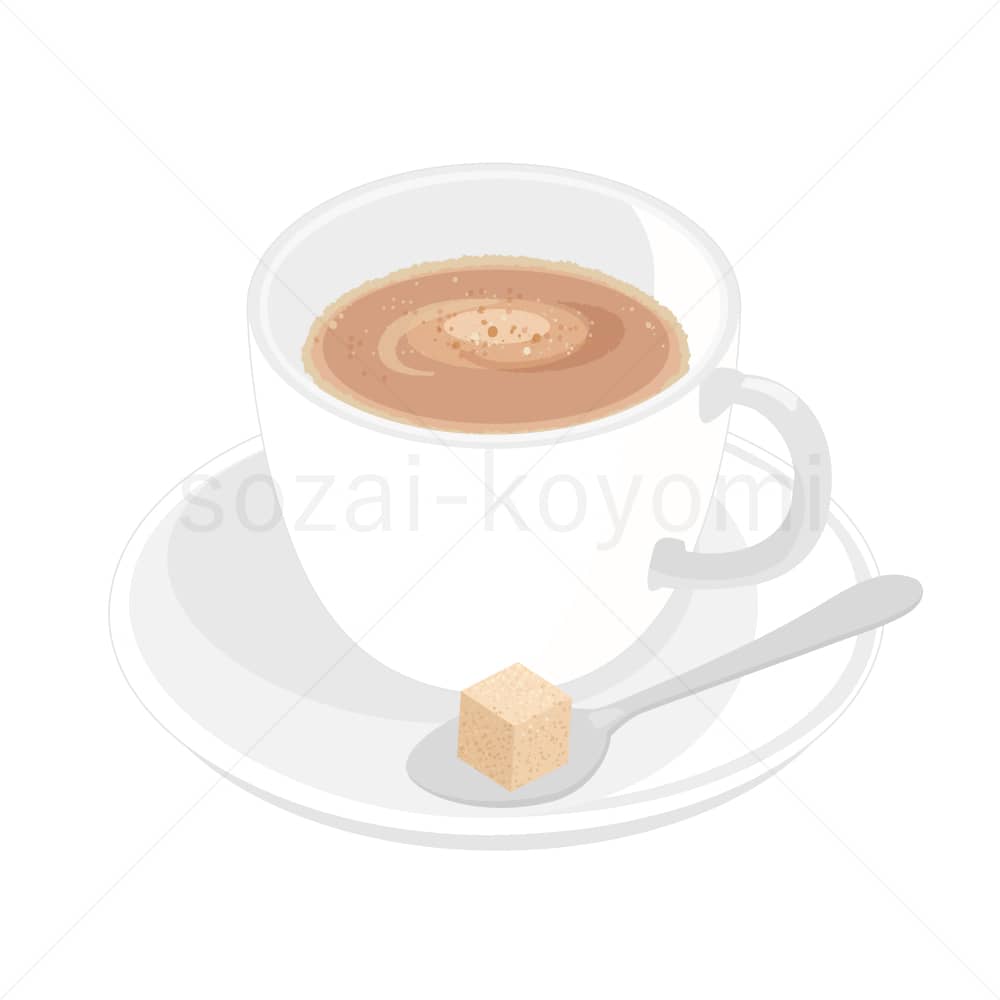 カフェラテのイラスト素材