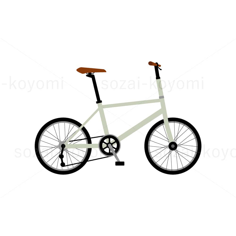 自転車(ミニベロ)のイラスト素材