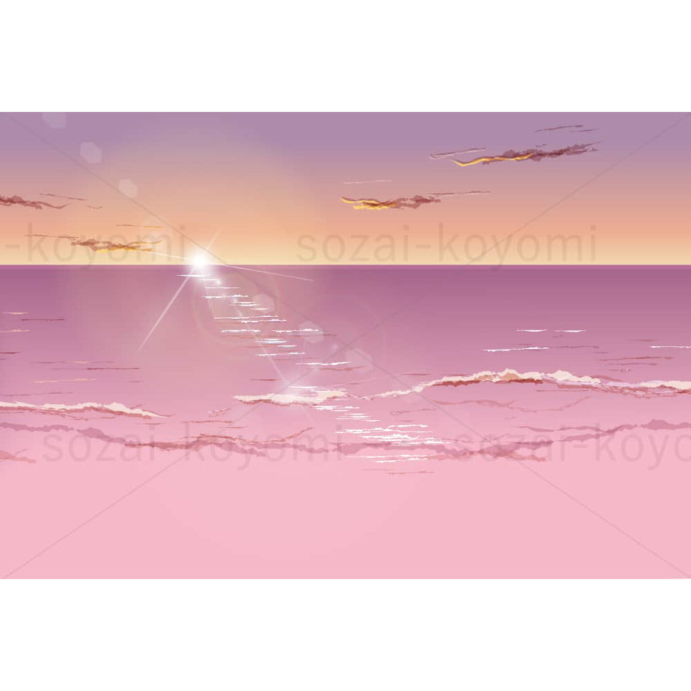 夕凪の海辺