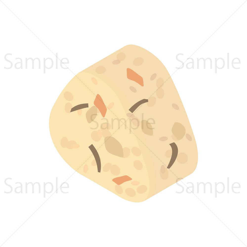 おにぎり（五目）のイラスト素材｜素材ごよみ - 季節のイラスト素材販売サイト