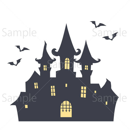 ハロウィン城のイラスト素材｜素材ごよみ - 季節のイラスト素材販売サイト