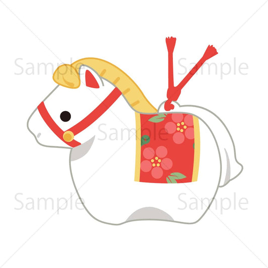 午の置物のイラスト素材｜素材ごよみ - 季節のイラスト素材販売サイト