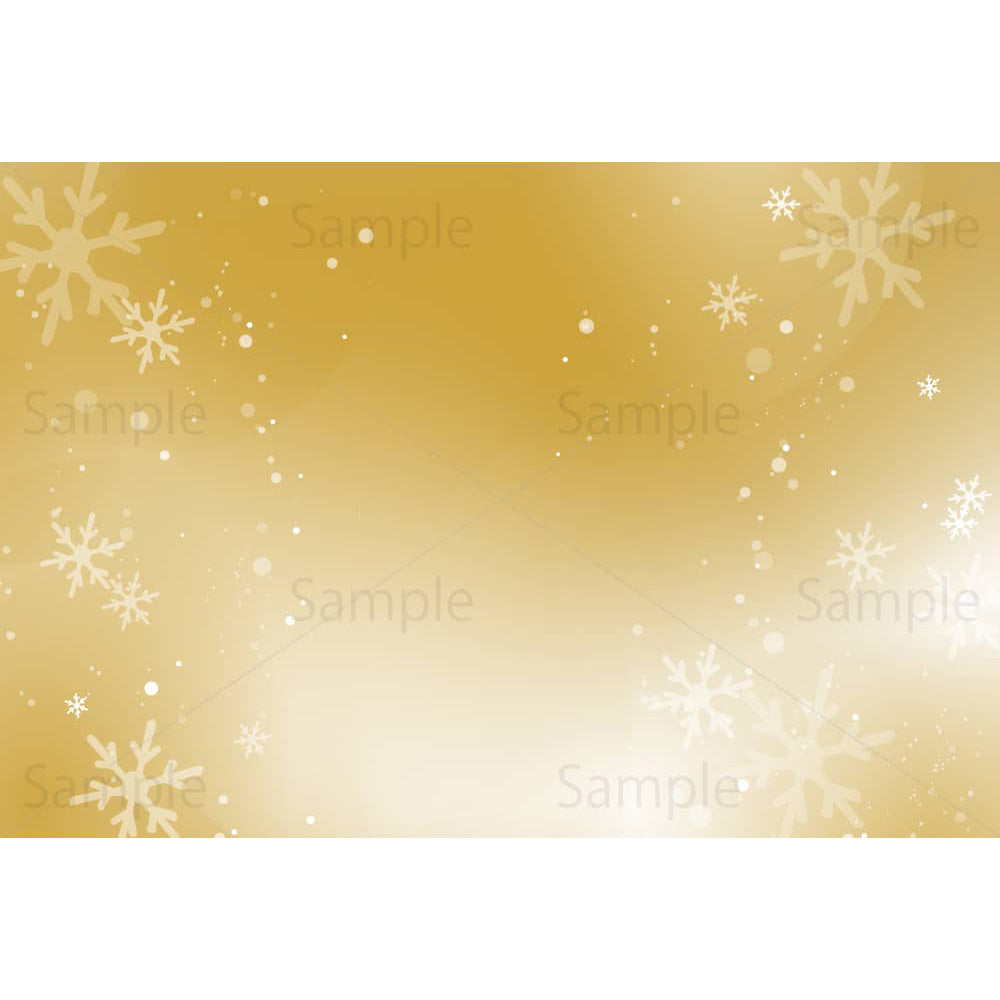 雪の結晶の背景イメージ（金色）のイラスト素材
