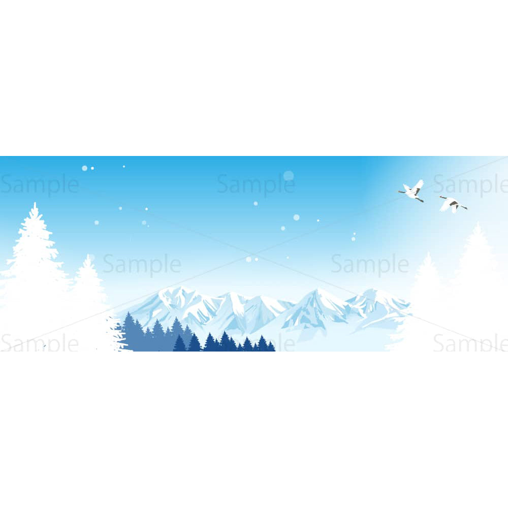 冬のイメージ（2080×800px）のイラスト素材