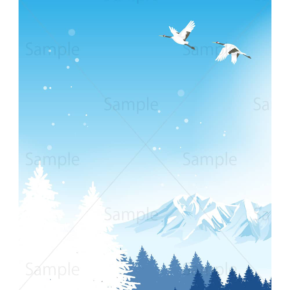 冬のイメージ（750×860px）のイラスト素材