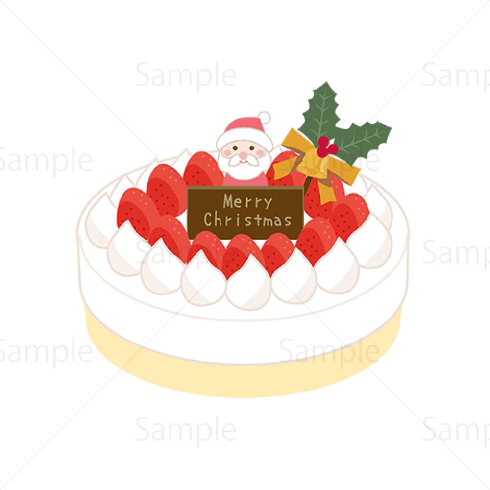 クリスマスケーキのイラスト素材