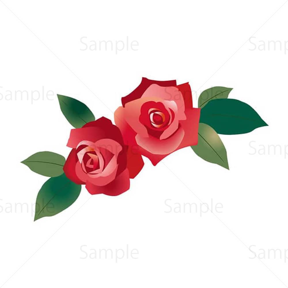 赤いバラのイラスト素材