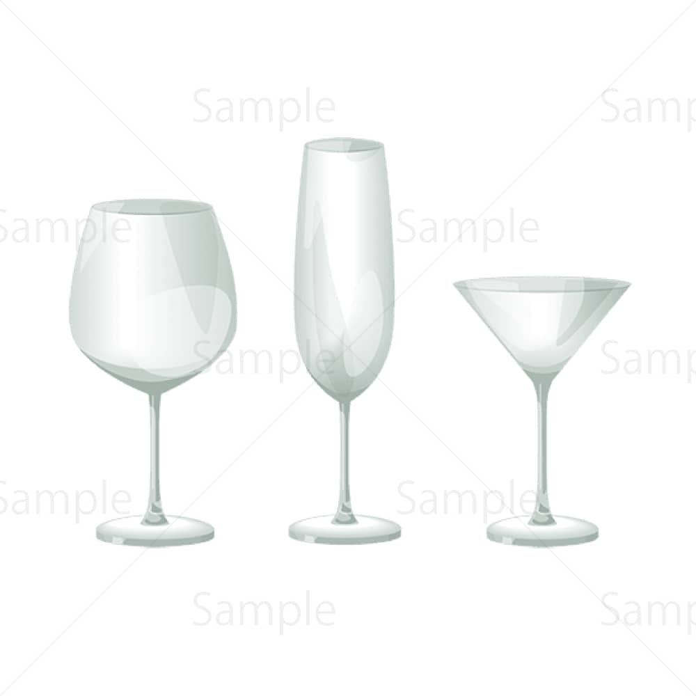 色々なグラスのイラスト素材