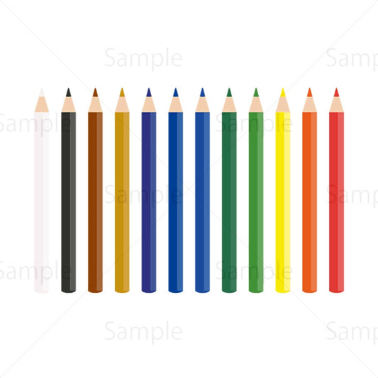 色鉛筆のイラスト素材