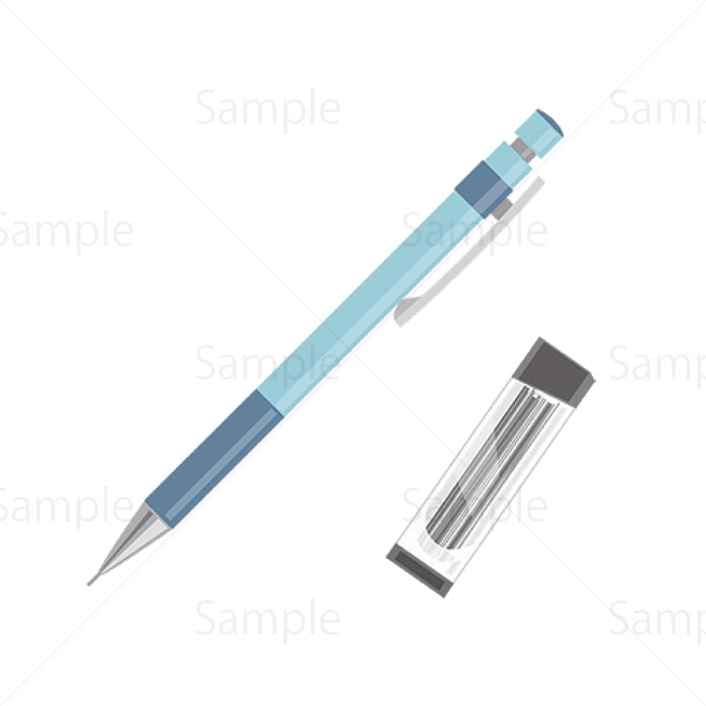 シャープペンと替芯のイラスト素材