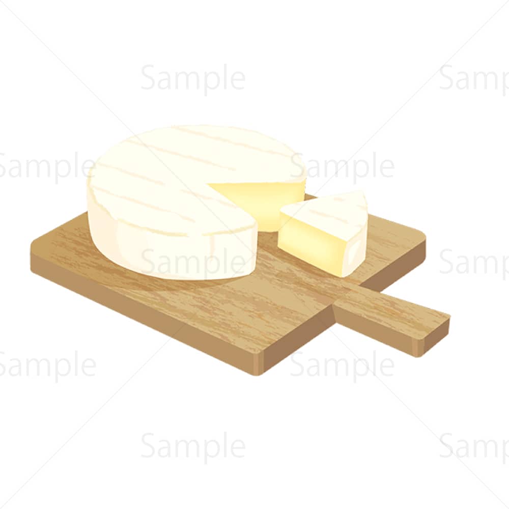 カマンベールチーズのイラスト素材