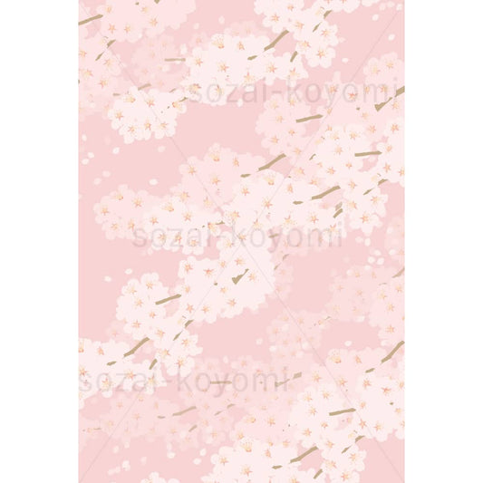 桜吹雪のイラスト素材