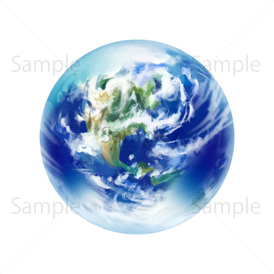 地球（背景透過）のイラスト素材