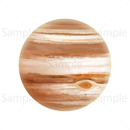 木星（背景透過）のイラスト素材
