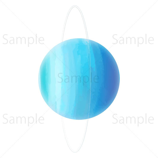 天王星（背景透過）のイラスト素材