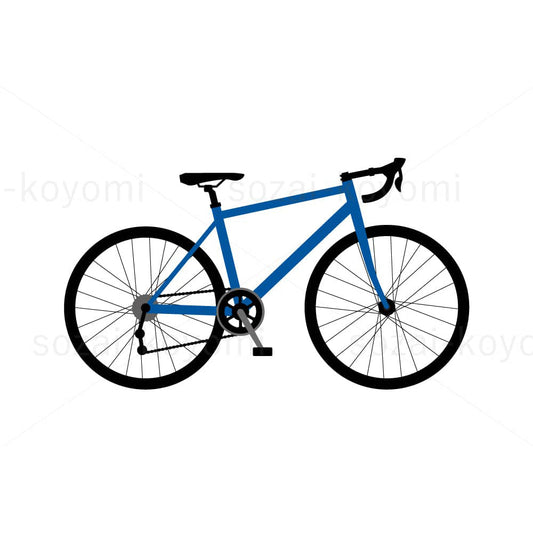 自転車（ロードバイク）のイラスト素材